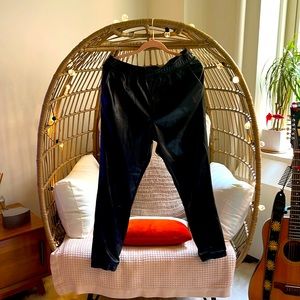 Steve Madden Faux Leather Ankle Crop Jogger, Large